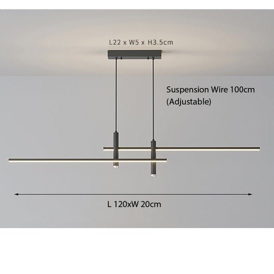 Minimalistyczna Regulowana Lampa Wisząca LED Liniowa