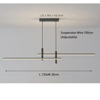 Minimalistyczna Regulowana Lampa Wisząca LED Liniowa