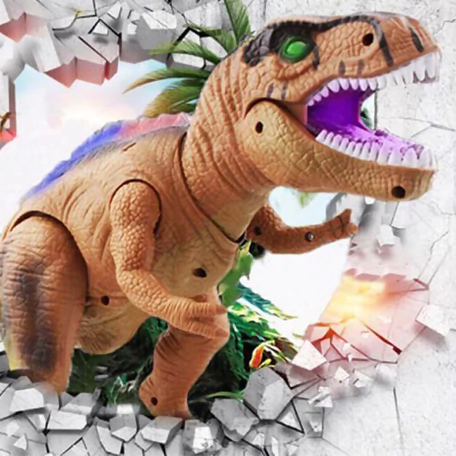 Realistyczny Dinozaur z Rykami i LED-Światłem