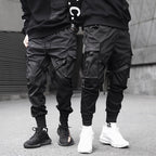 Męskie Spodnie Cargo Streetwear Regulowane Kieszenie