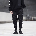 Męskie Spodnie Cargo Streetwear Regulowane Kieszenie