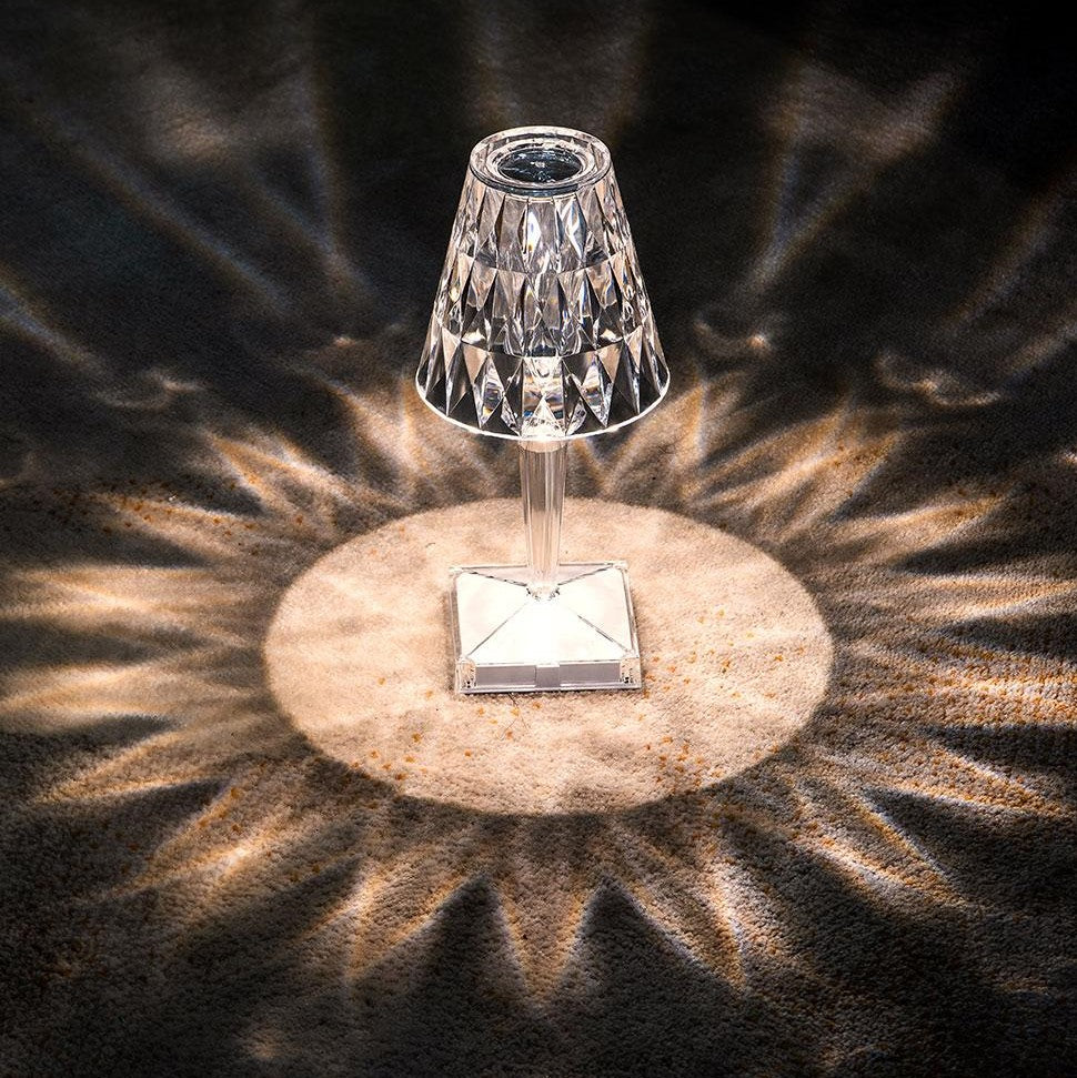 Lampa stołowa styl kryształowy z dotykowym sterowaniem eleganckie światło wall light