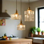 Wisząca lampa sufitowa vintage Teksturowane retro oświetlenie