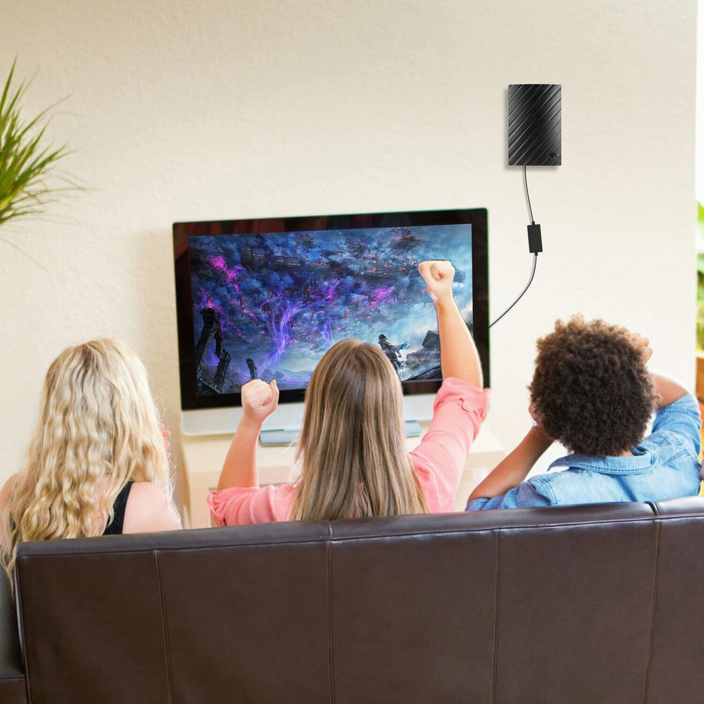 Zaawansowana wewnętrzna antena telewizyjna 4K - HD o dużym zasięgu do użytku w pomieszczeniach