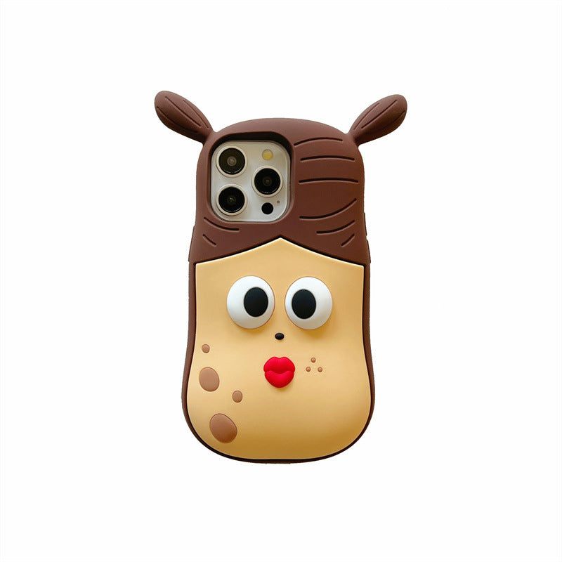Stylowe etui na telefon z zabawnym 3D rysunkowym wzorem