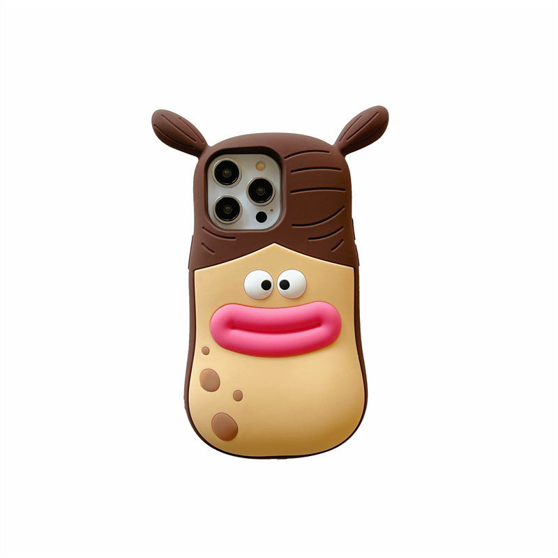 Stylowe etui na telefon z zabawnym 3D rysunkowym wzorem