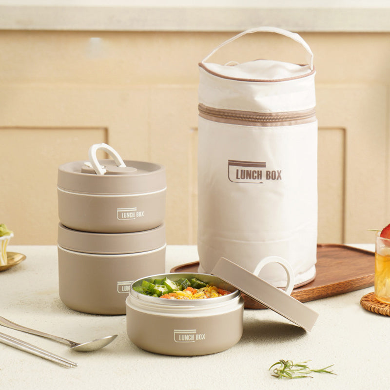 Izolowany wielowarstwowy termiczny lunchbox na gorące posiłki