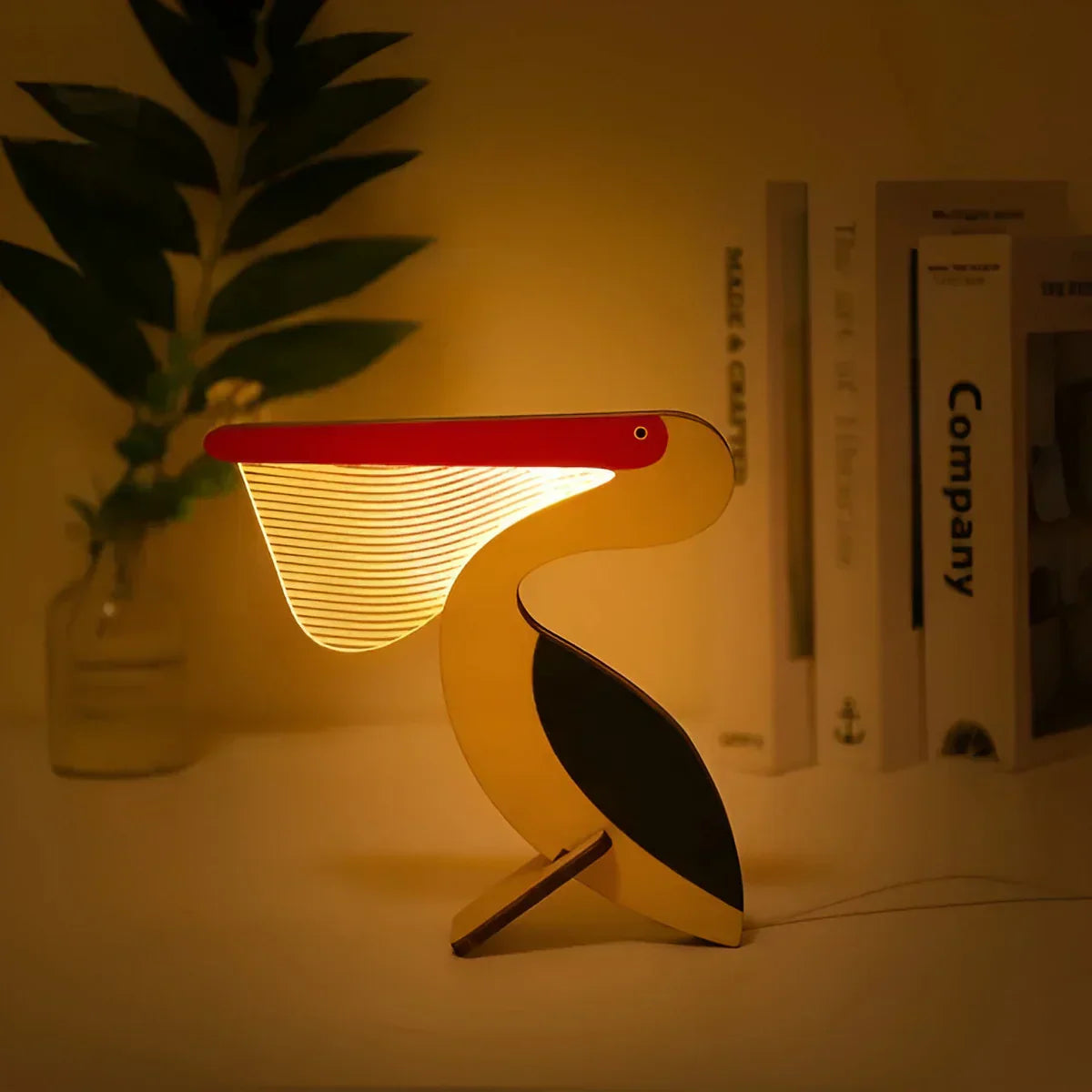 Ozdobna drewniana lampka nocna dla dzieci