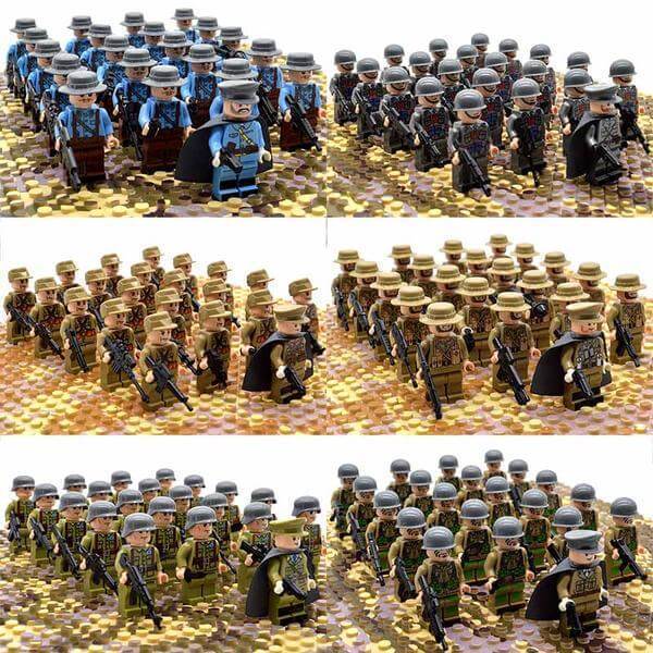 Kreatywne klocki do budowania armii – WORLDWAR  II, 21 elementów/Klocki do budowania armii