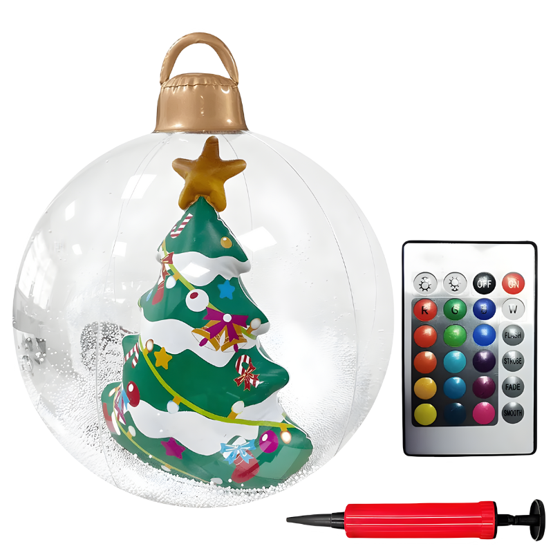 Świąteczna gigantyczna bombka LED – magiczna świąteczna iluminacja